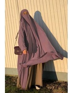 KHIMAR & NIQAB PAPILLON UMM HAFSA - BOIS DE ROSE