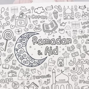 MON GRAND POSTER "RAMADAN ET AID" A COLORIER