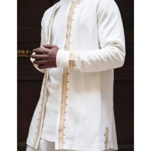 Veste Etniz avec son Sarouel, Ensemble Ecru Menara Qaba'il
