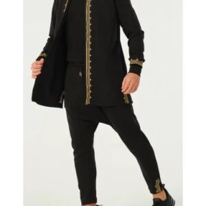 Veste Etniz avec son Sarouel, Ensemble Noir Menara Qaba'il