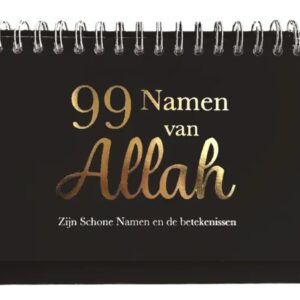 Alternative view of 99 Namen Kalender  zwart (goudfolie)