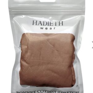 Bonnet Cotton/ Onderkapje katoen stretch Camel